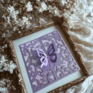Convite Borboleta Lavanda